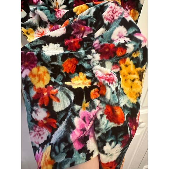 Wild Fable black floral velour mini dress M - Picture 4 of 6